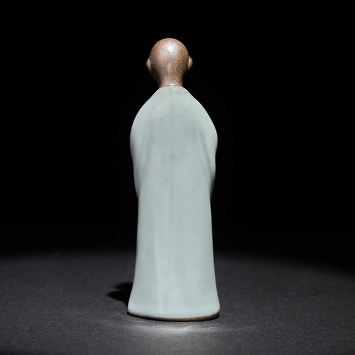 Buddha Stones Meditation Monk Ceramic Statue Serenity Home Decoration - image 10
