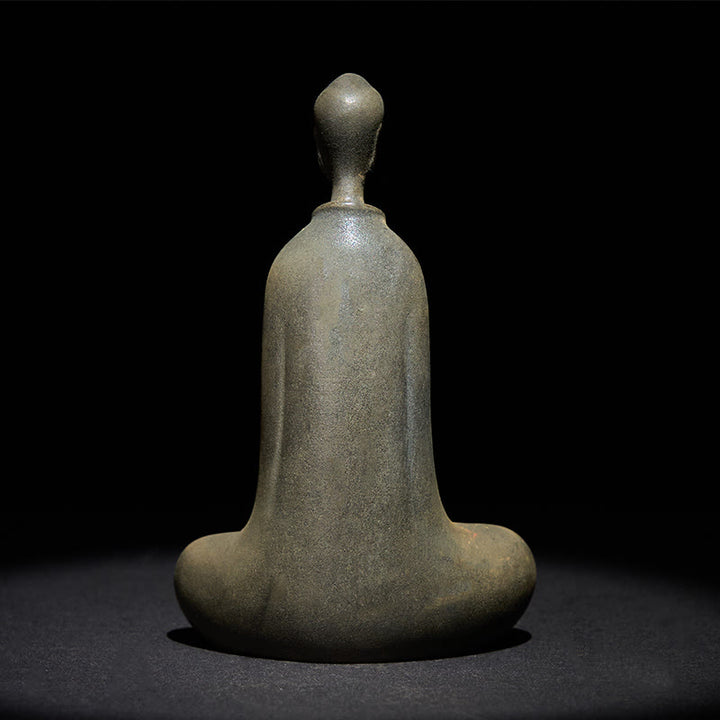 Buddha Stones Handmade Sakyamuni Buddha Iron Powder Rust Cast Resin Statue Home Decoration - image 12