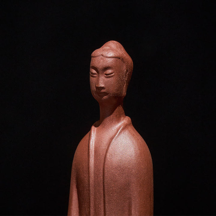 Buddha Stones Formless Buddha Purple Clay Serenity Home Desk Decoration 5.7*9.6 cm - image 5