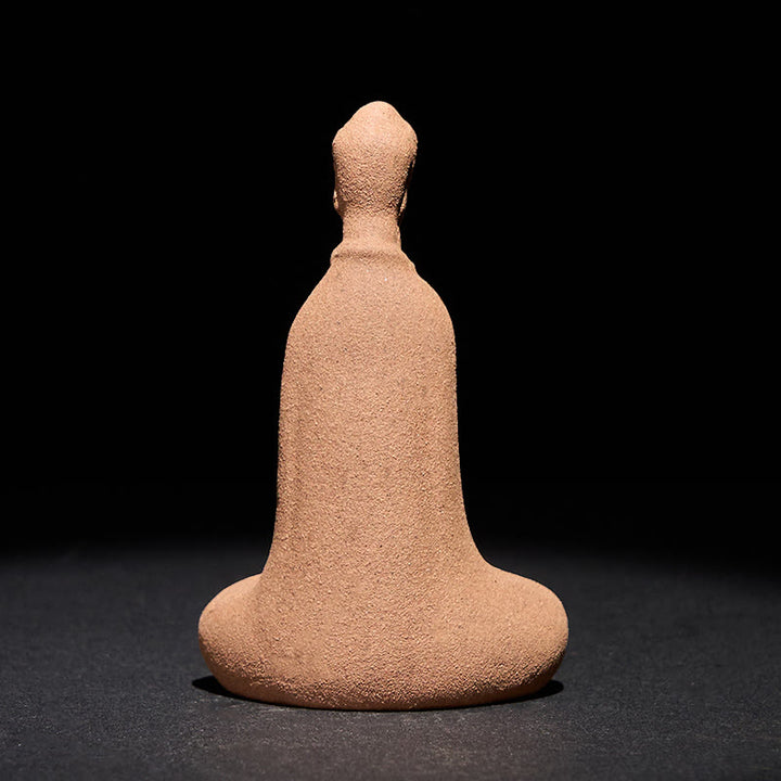 Buddha Stones Sitting Buddha Prayering Ceramic Statue Zen Home Decoration 5*3*8.5cm - image 3