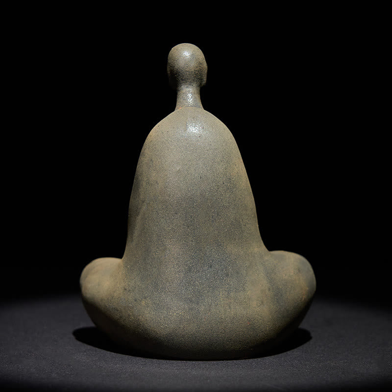 Buddha Stones Handmade Formless Buddha Iron Powder Rust Cast Resin Statue Decoration 11.5*9*6.5 cm - image 4