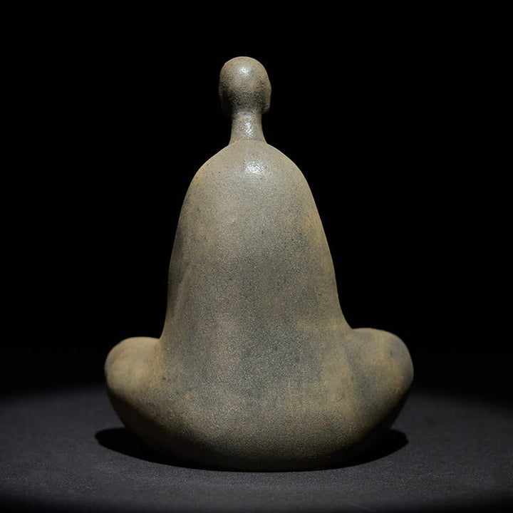 Buddha Stones Handmade Formless Buddha Iron Powder Rust Cast Resin Statue Decoration 11.5*9*6.5 cm - image 4