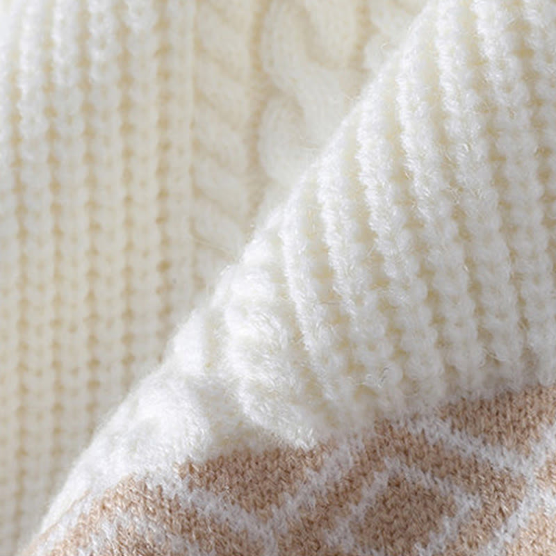 Buddha Stones Jacquard Ethnic Long Sleeve Men's Knitted Sweater With Pockets - image 4