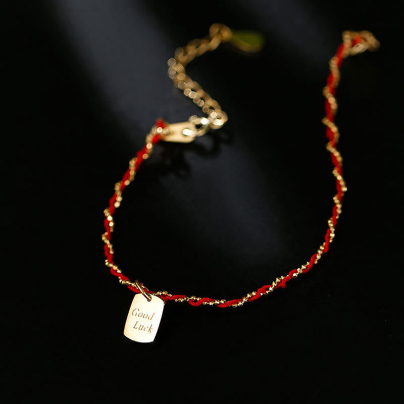 Buddha Stones 925 Sterling Silver Red String Good Luck Bracelet  - image 2