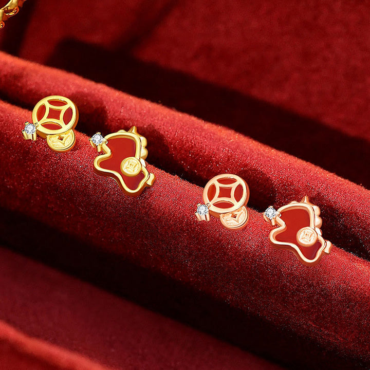 Buddha Stones 925 Sterling Silver Year Of The Horse Red String Red Agate Coin Charm Luck Bracelet - image 22