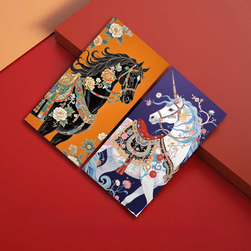Buddha Stones 6pcs Colorful Chinese Red Envelope Year Of The Horse 2026 New Year - image 9