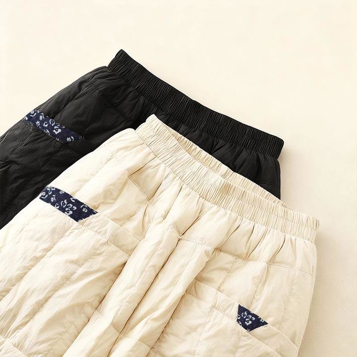 Buddha Stones Women's Winter Thermal Patchwork Pants With Pockets - image 14