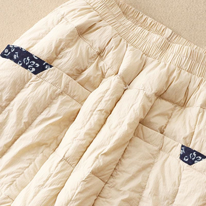 Buddha Stones Women's Winter Thermal Patchwork Pants With Pockets - image 2