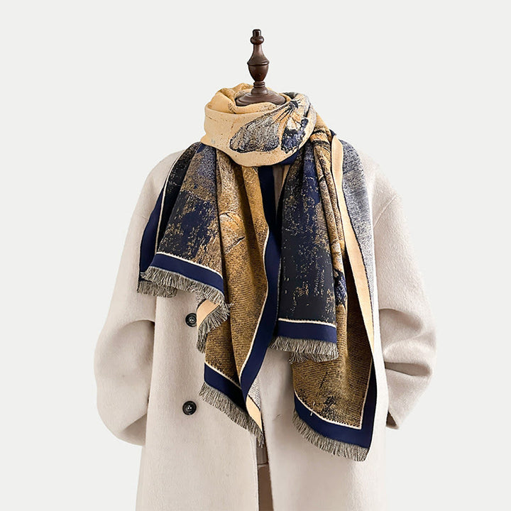 Buddha Stones Winter Magnolia Butterfly Pattern Soft Scarf Shawl - image 6