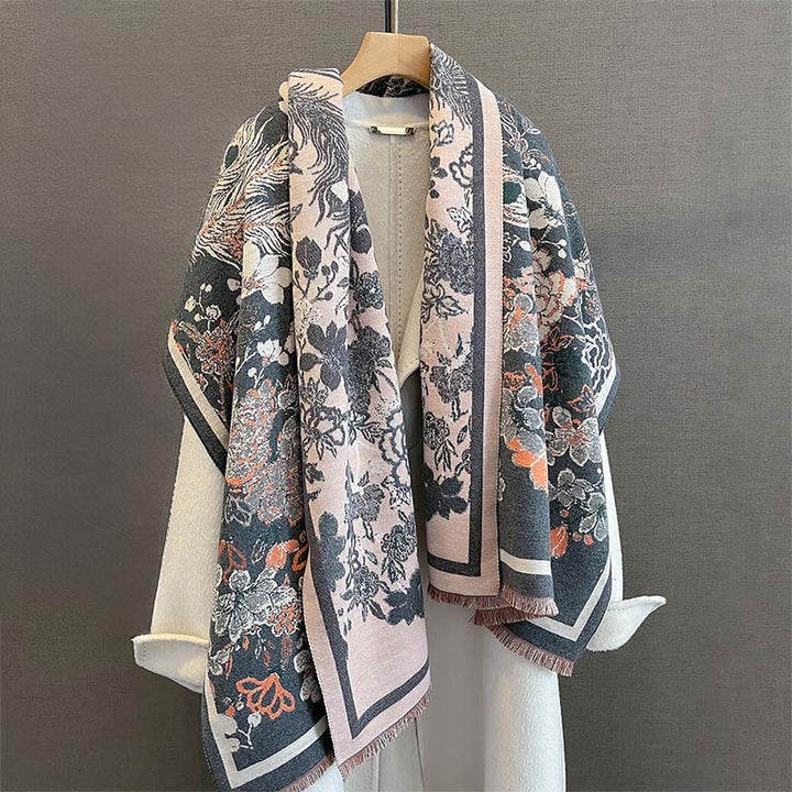 Buddha Stones Fall Phoenix Flowers Pattern Soft Scarf Shawl - image 14