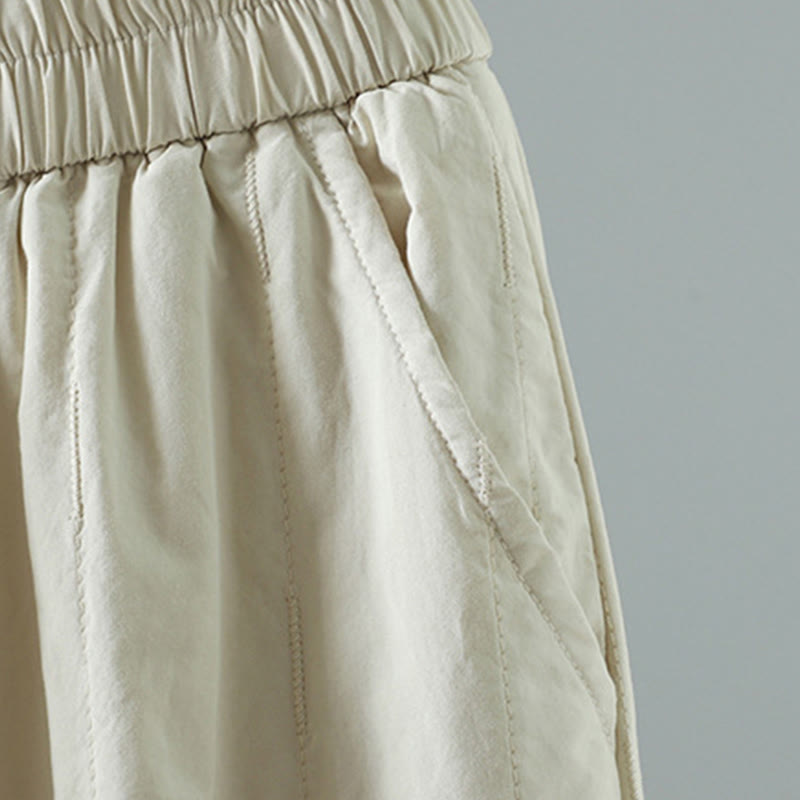 Buddha Stones Straight Lines Stripes Cotton Women's Harem Pants With Pockets - image 17