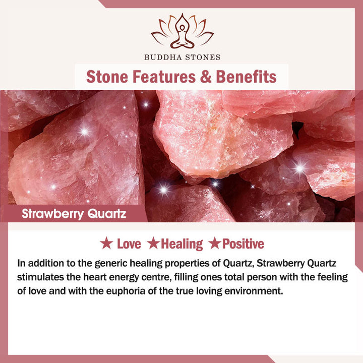 Buddha Stones Strawberry Quartz Amethyst Happiness Healing Key Chain Phone Hanging Decoration - image 8