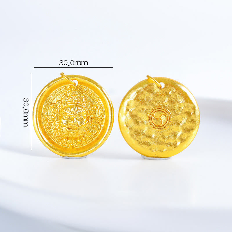 Buddha Stones 24k Gold Plated Brass Yellow Jambhala Prosperity Protection Chain Pendant Necklace - image 7
