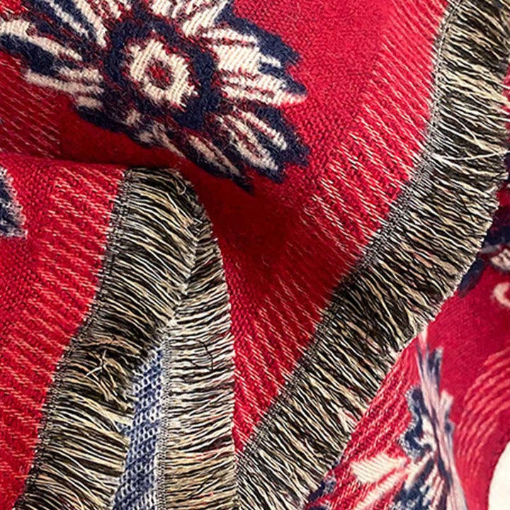 Buddha Stones Fall Cashew Flower Vines Pattern Warm Cozy Scarf Shawl - image 8