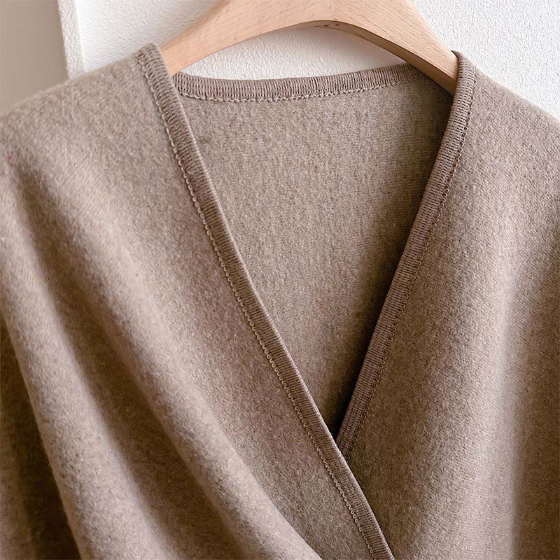 Buddha Stones Winter Solid Color Warm Cozy Split Scarf Shawl - image 2