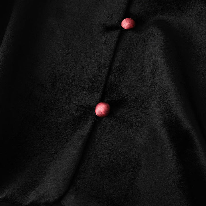 Buddha Stones Hanging Flower Design Women's Long Sleeve Thickened Jacket  - image 7