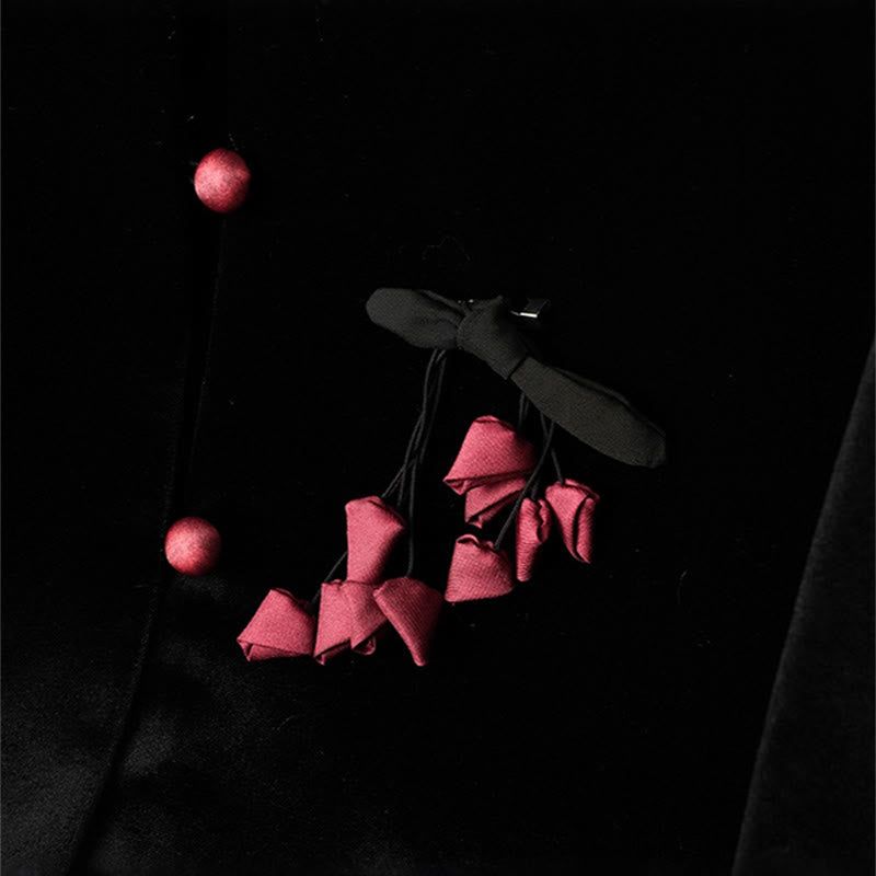 Buddha Stones Hanging Flower Design Women's Long Sleeve Thickened Jacket  - image 8