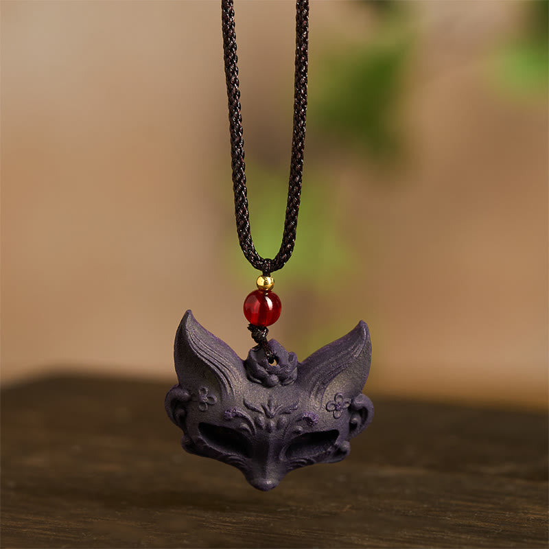 Buddha Stones Fox Mask Butterfly Taotie Peace Buckle Fortune Necklace Pendant - image 4