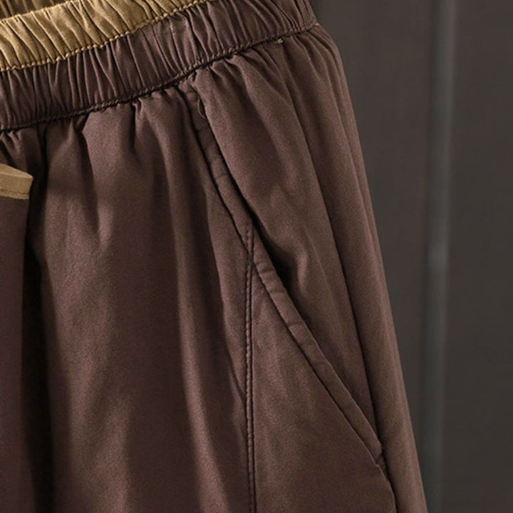 Buddha Stones Plain Cotton Women's Harem Thermal Pants With Pockets - image 13