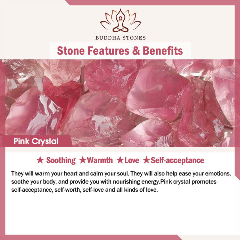 Buddha Stones Year Of The Horse Strawberry Quartz Citrine Red Agate Pink Crystal Love Bracelet - image 14