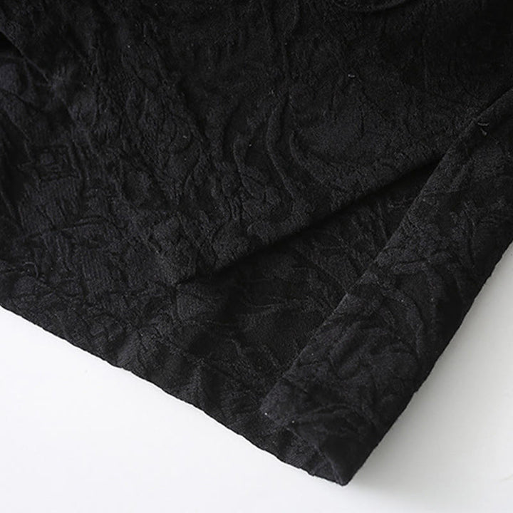 Buddha Stones Spring Jacquard Men's Frog-Button Cotton Long Sleeve Jacket With Pockets - image 10