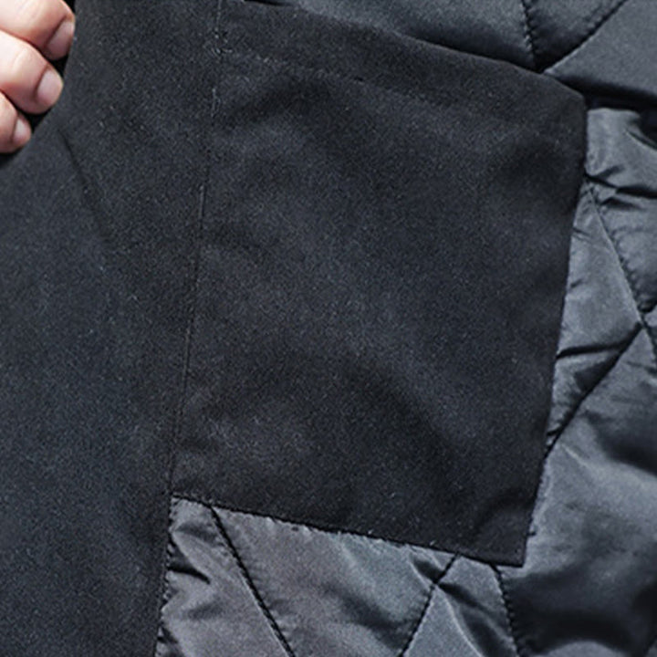 Buddha Stones Winter Yin Yang Tai Chi Corduroy Long Sleeve Men's Jacket With Pockets - image 9