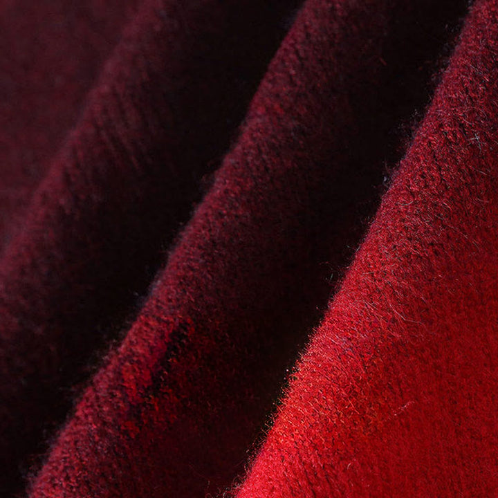 Buddha Stones Winter Stand Collar Gradient Color Design Warm Men's Long Sleeve Knitted Sweater - image 7