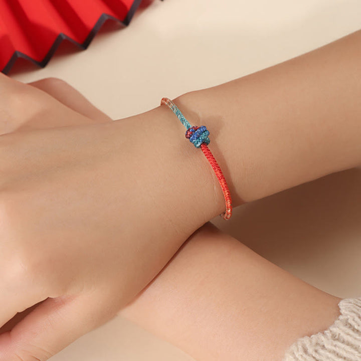 Buddha Stones Colored String Hand-woven Knots Strength Bracelet - image 3