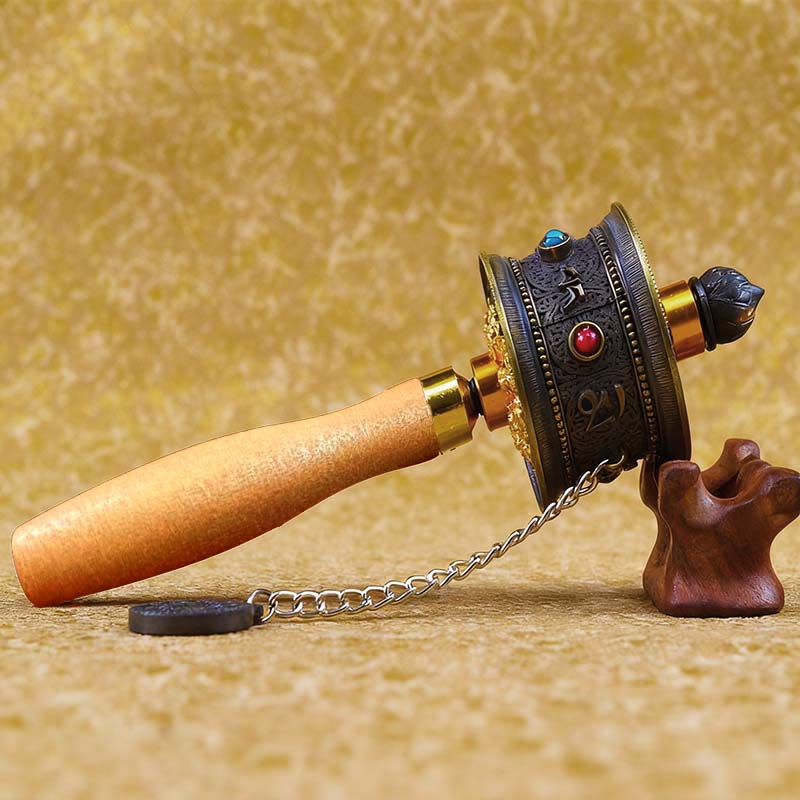 Buddha Stones Tibetan Lucky Prayer Wheel Decoration - image 4