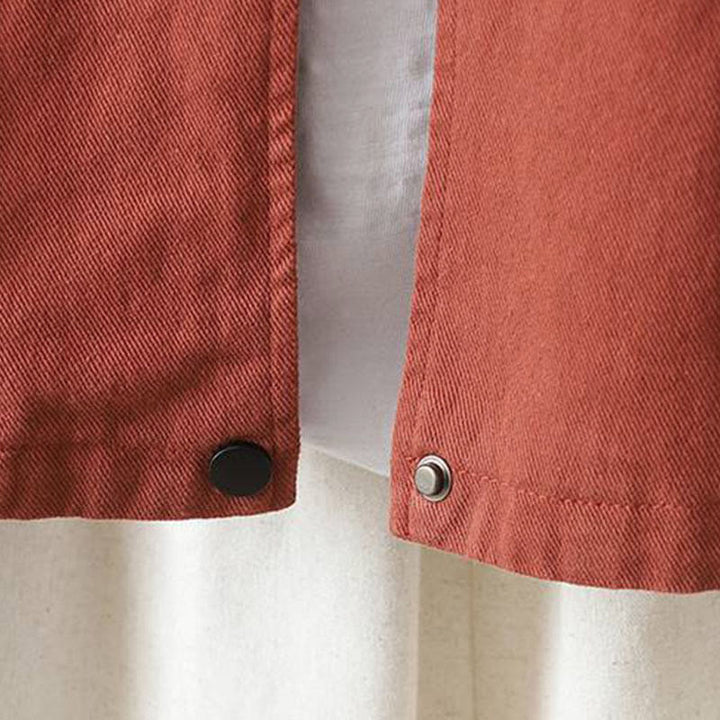 Buddha Stones Fall Button Down Women's Long Sleeve Outerwear Jacket With Pockets - image 4