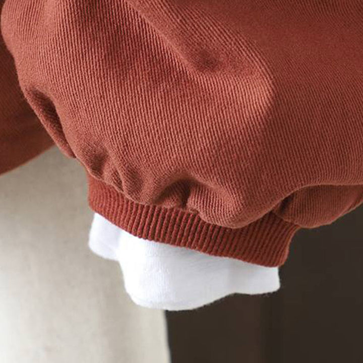 Buddha Stones Fall Button Down Women's Cotton Long Sleeve Outerwear Jacket With Pockets - image 5