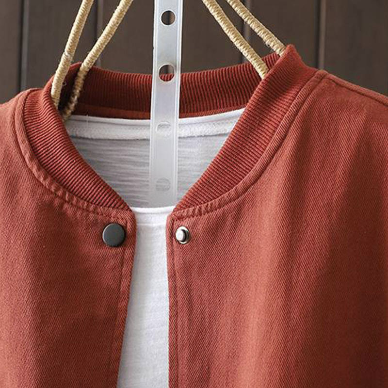 Buddha Stones Fall Button Down Women's Cotton Long Sleeve Outerwear Jacket With Pockets - image 2