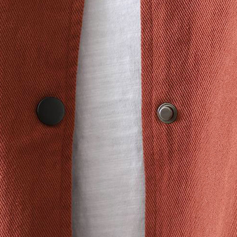 Buddha Stones Fall Button Down Women's Cotton Long Sleeve Outerwear Jacket With Pockets - image 3