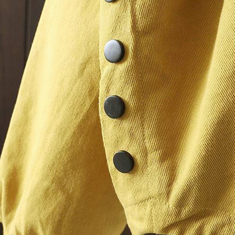 Buddha Stones Fall Button Down Women's Long Sleeve Outerwear Jacket With Pockets - image 14