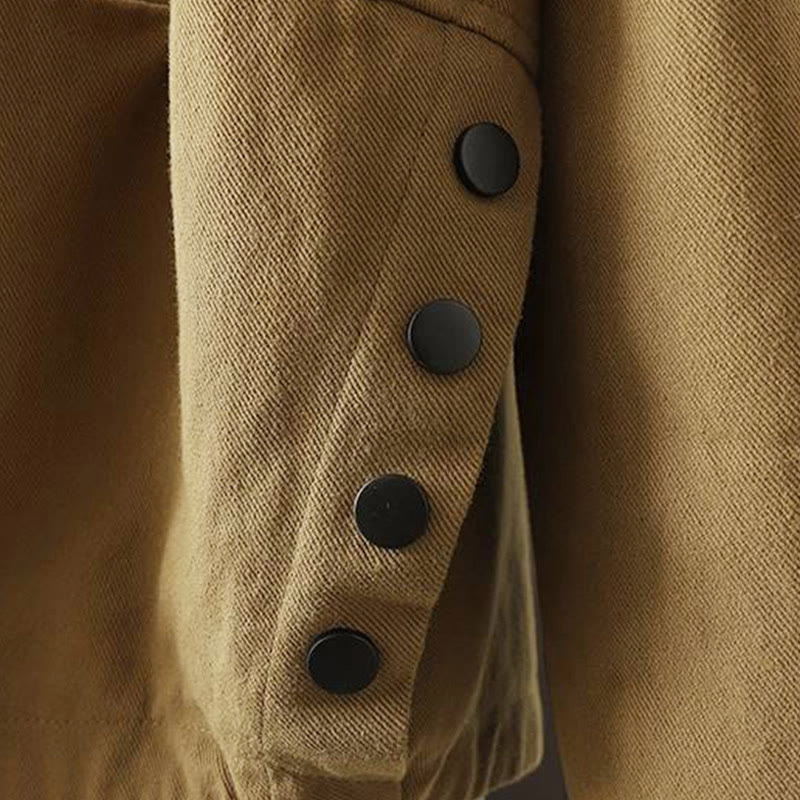 Buddha Stones Fall Button Down Women's Long Sleeve Outerwear Jacket With Pockets - image 23