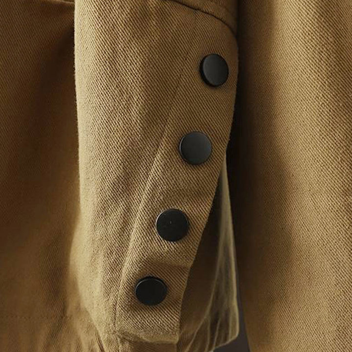 Buddha Stones Fall Button Down Women's Cotton Long Sleeve Outerwear Jacket With Pockets - image 23