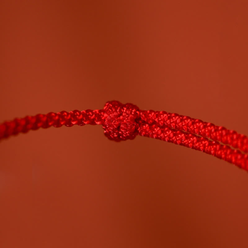 Buddha Stones 999 Sterling Silver Year Of The Horse 925 Sterling Silver Peace And Joy Charm String Braided Luck Bracelet Anklet - image 7