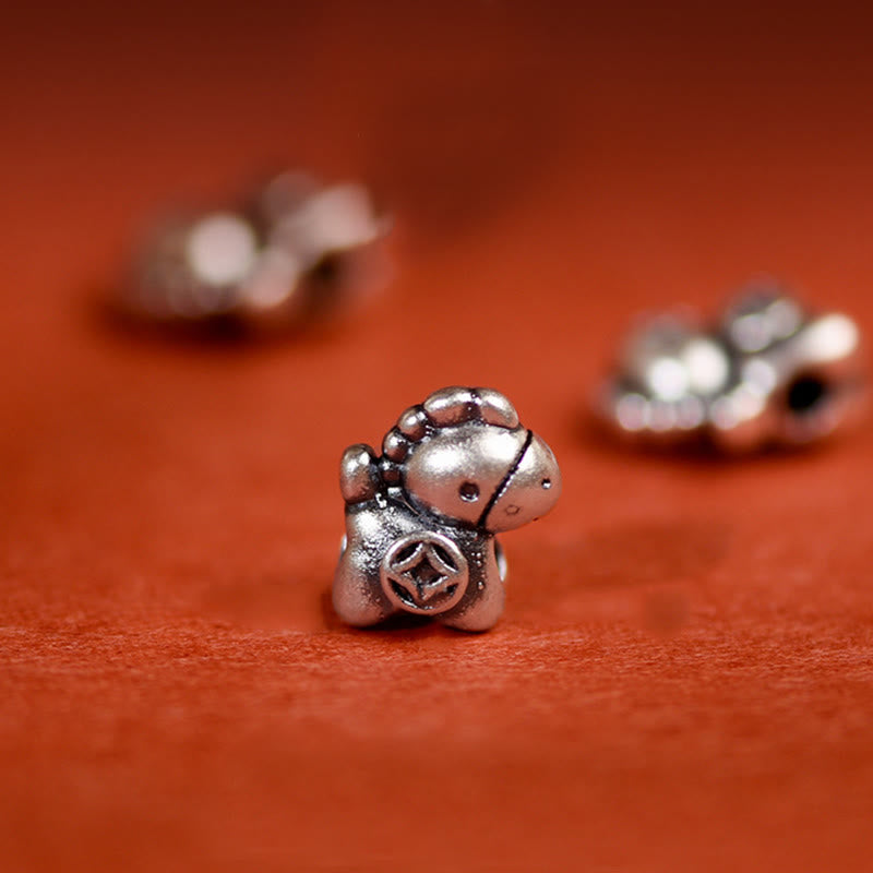 Buddha Stones 999 Sterling Silver Year Of The Horse 925 Sterling Silver Peace And Joy Charm String Braided Luck Bracelet Anklet - image 21