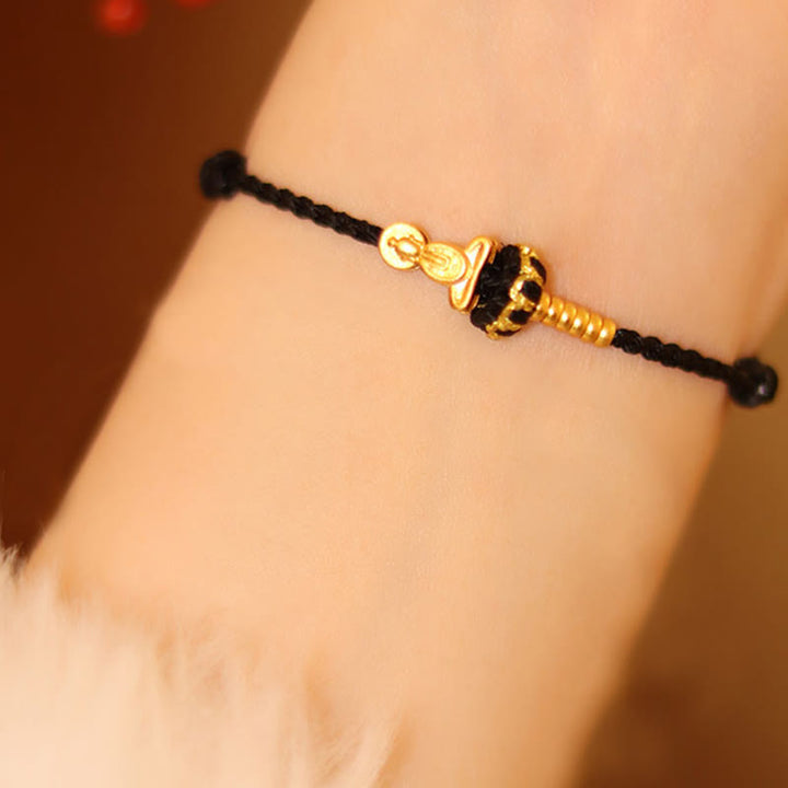 Buddha Stones Formless Buddha Lotus Knot Red String Protection Braided Bracelet - image 12