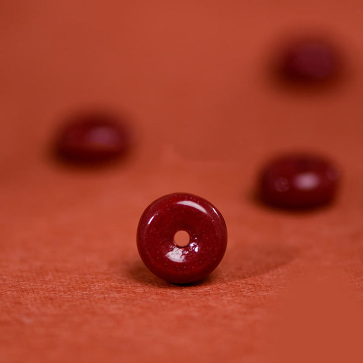 Buddha Stones Cinnabar Peace Buckle Handmade String Adjustable Blessing Bracelet Anklet - image 10