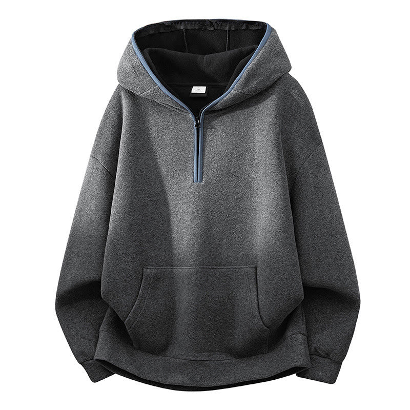 Buddha Stones Fall Winter Zipper Design Fleece Lined Long Sleeve Cotton Men's Hoodie - DarkGray - US/UK/AU42，EU52 (3XL) - image 11