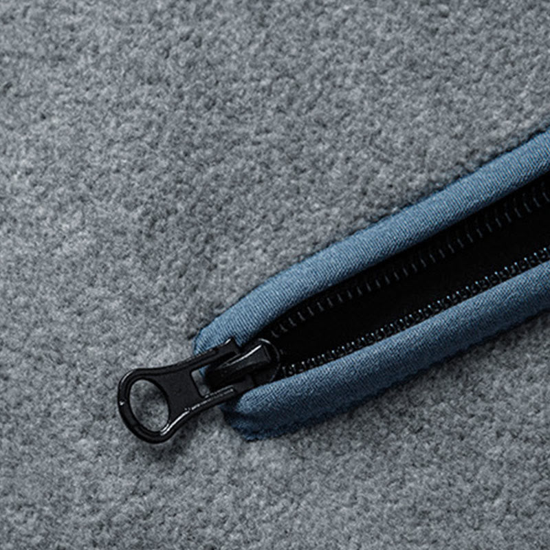 Buddha Stones Fall Winter Zipper Design Fleece Lined Long Sleeve Cotton Men's Hoodie - image 3