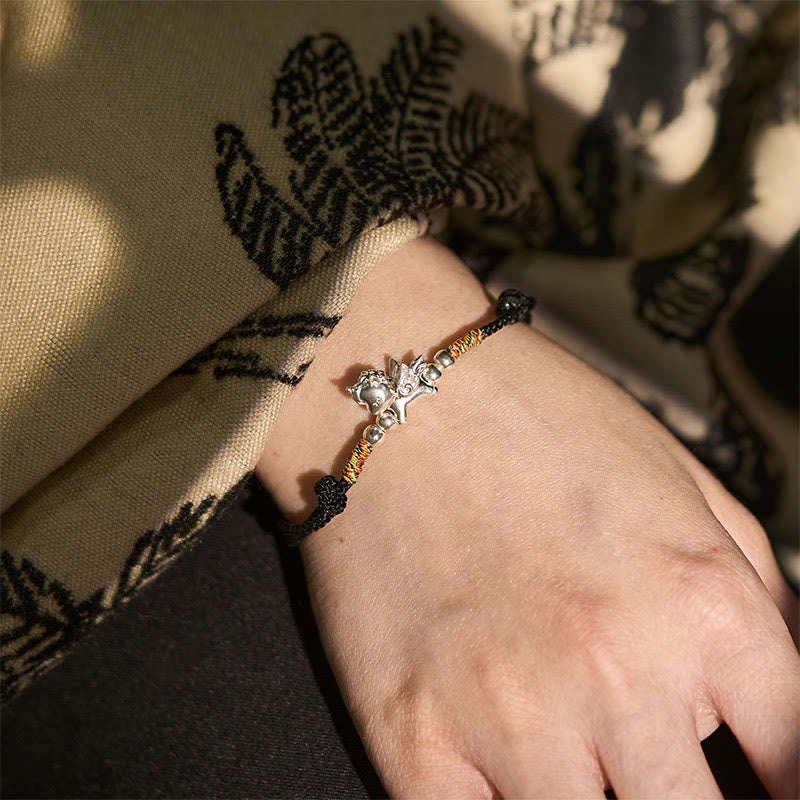 Buddha Stones 925 Sterling Silver Year Of The Horse Prosperity String Bracelet - image 16