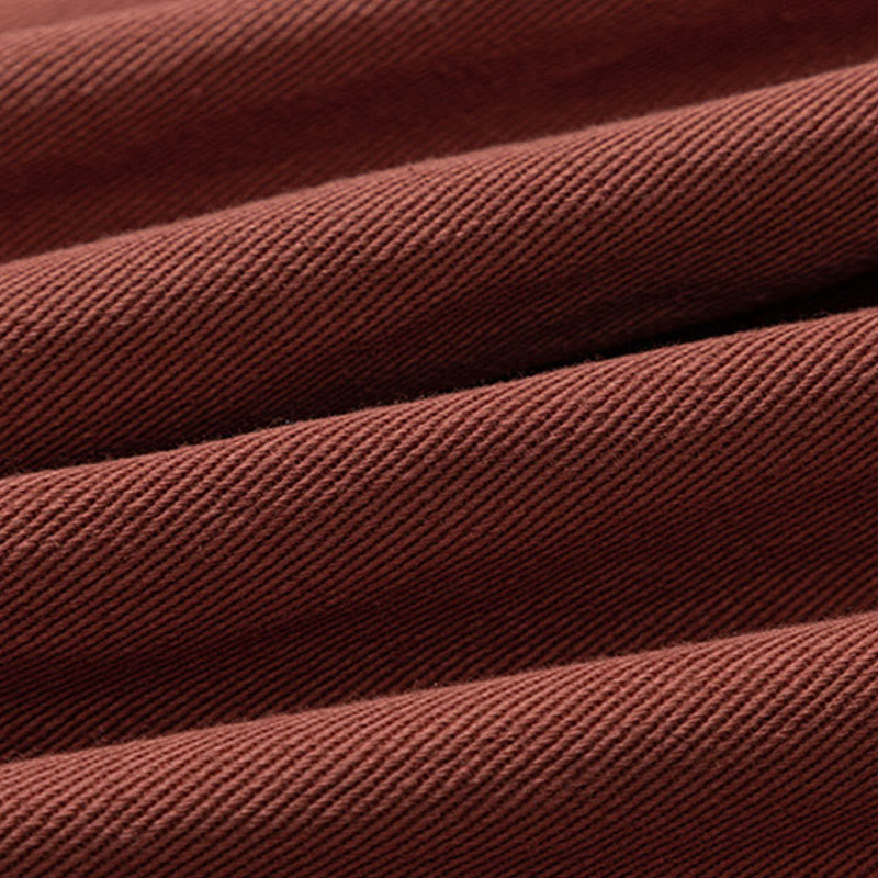 Buddha Stones Spring Men's Embroidered Flower Pattern Patchwork Cotton Pants With Pockets - image 12