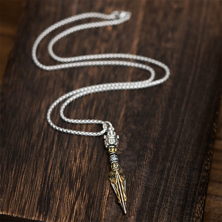 Buddha Stones Tibetan Vajra Vajrakila Copper Healing Spiritual Power Necklace Pendant - image 4