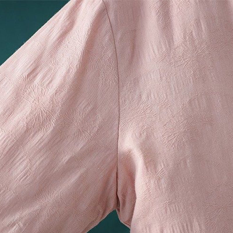 Buddha Stones Winter Frog-Button Embroidery Flowers Vines Open Front Cotton Long Sleeve Women's Thermal Jacket - image 13