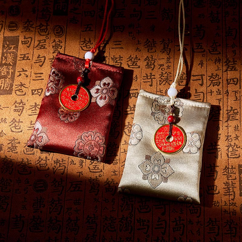 Buddha Stones Mountain Ghosts Spend Money Jacquard Embroidery Sachet Blessing Hanging Decoration - image 0