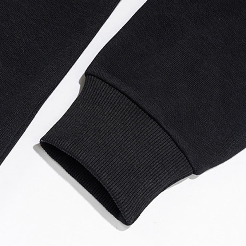 Buddha Stones Fall Polo Collar Button Men's Sweatshirt Cotton Pullover - image 10