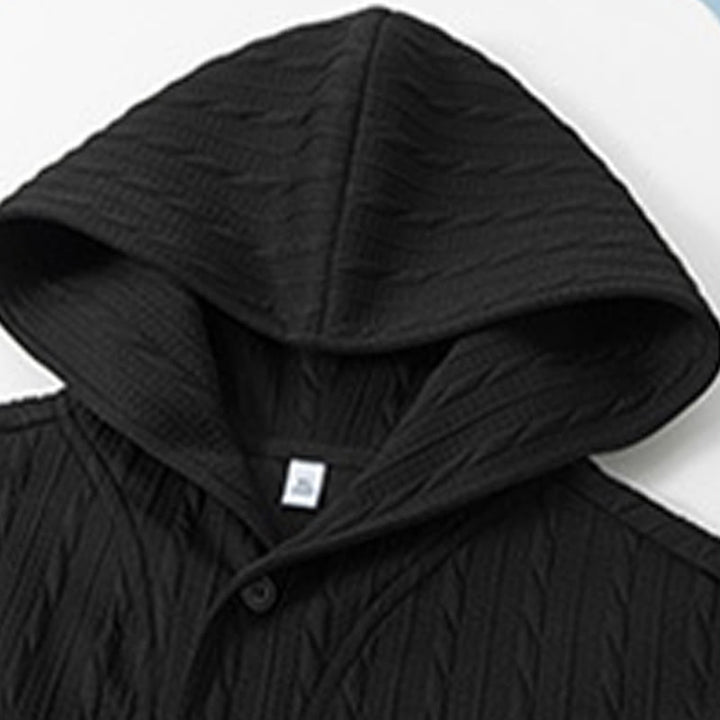 Buddha Stones Fall Winter Buttons Twisted Design Long Sleeve Men's Hoodie - image 10