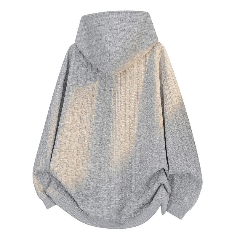 Buddha Stones Fall Winter Buttons Twisted Design Long Sleeve Men's Hoodie - image 1